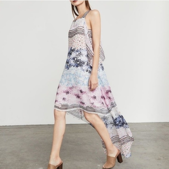 LIGHT WEIGHT COOL BCBG Max Azria Aaric Floral print light flowy high low… - Picture 9 of 17